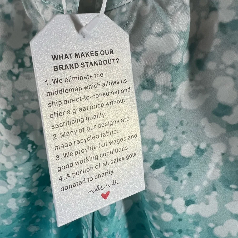 Made with Love Teal Bubbles Top - Picture 3 of 4